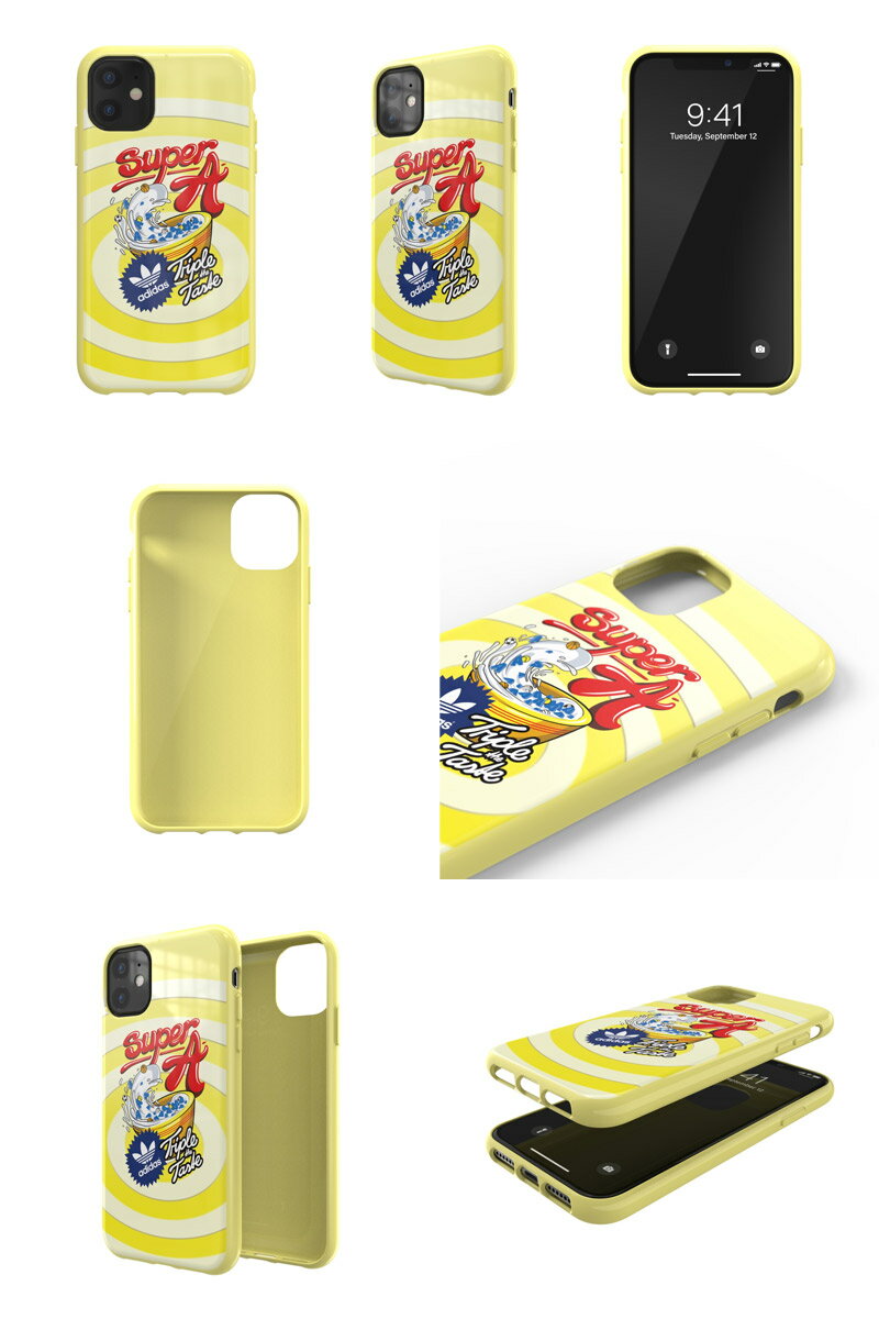 【在庫限り】 adidas iPhone 11 OR Moulded Case BODEGA FW19 Shock Yellow # 36342 (EV7845) アディダス (スマホケース・カバー)