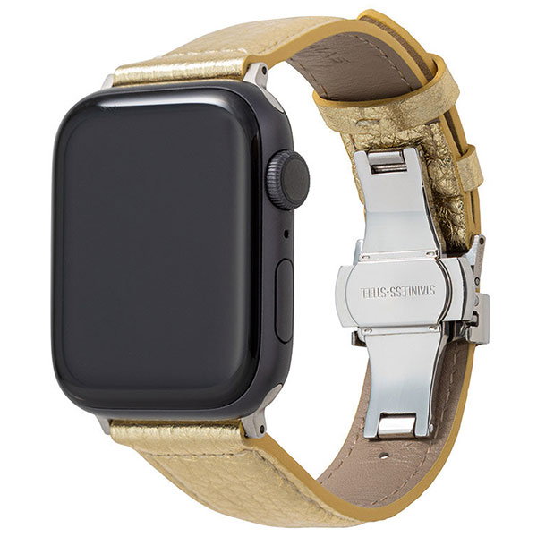   GRAMAS Apple Watch 49 / 45 / 44 / 42mm PikaPika Leather Watchband ゴールド # GWBPK-AW01GLD グラマス (アップルウォッチ ベルト バンド)