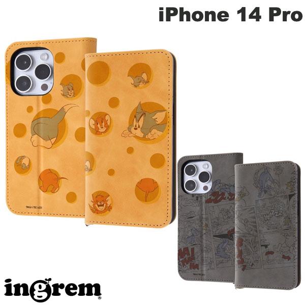ingrem iPhone 14 Pro 톰과 제리 내충격 수첩형 가죽 케이스 Raffine 잉글렘 (스마트폰 케이스·커버)