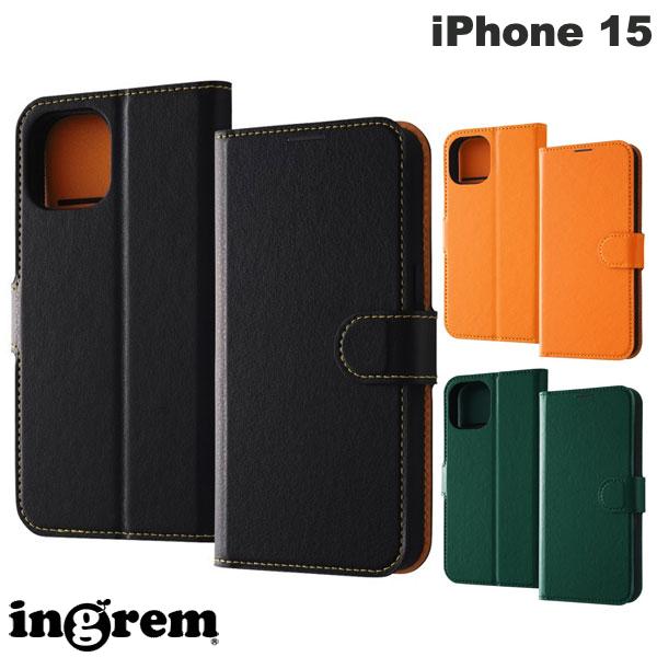 iPhone15 케이스 수첩형 ingrem iPhone 15 내충격 수첩형 가죽 케이스 심플 마그넷 plus 잉글렘(스마트폰 케이스·커버)
