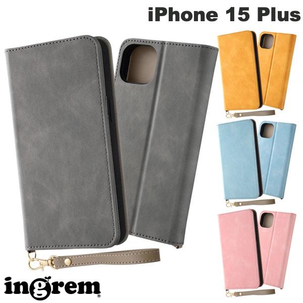 ingrem iPhone 15 Plus 내충격 수첩형 가죽 케이스 Raffine 잉글렘(스마트폰 케이스·커버)