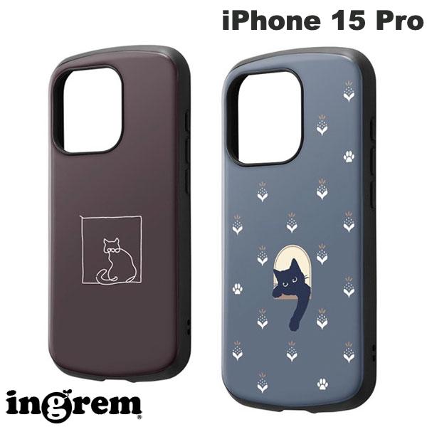iPhone15pro ケース ingrem iPhone 15 Pro 耐衝撃ケース MiA-collection ネコ イングレム (スマホケース・カバー)