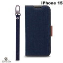 iPhone15 ケース 手帳型 おしゃれ カード収納 Corallo iPhone 15 NU JEANS 手帳型 ケース INDIGO # CR_IONCSDNNJ_ID コラーロ (スマホケース・カバー)