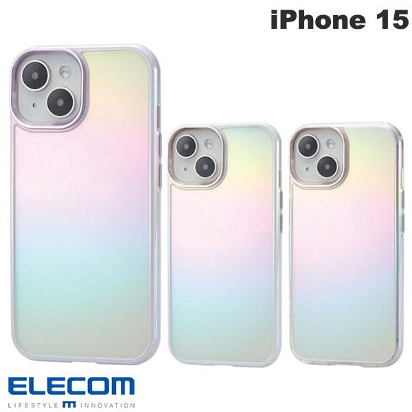 ELECOM iPhone 15 Hybrid Case &me Aurora (Smartphone Case/Cover)