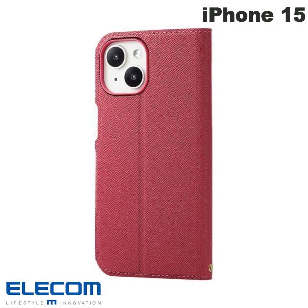 樂天商城 - エレコム iPhone 15 ソフトレザーケース 薄型 磁石付 フラワーズ ディープピンク # PM-A23APLFUJPND エレコム (スマホケース・カバー)