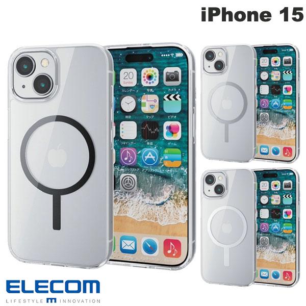 ELECOM iPhone 15 하이브리드 케이스 MAGKEEP (스마트폰 케이스 커버)