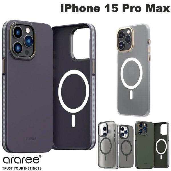 araree iPhone 15 Pro Max MagSafe 대응 케이스 AERO FRAME 아라리(스마트폰 케이스·커버)