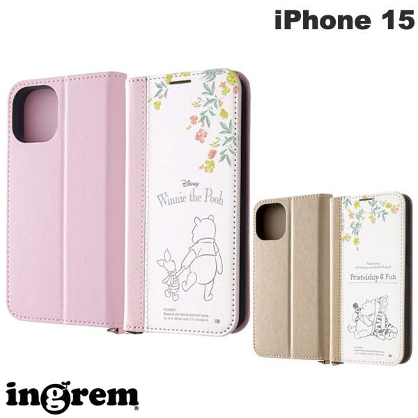 iPhone15 케이스 수첩형 ingrem iPhone 15 디즈니 수첩형 가죽 케이스 Noble 잉글렘(스마트폰 케이스·커버)