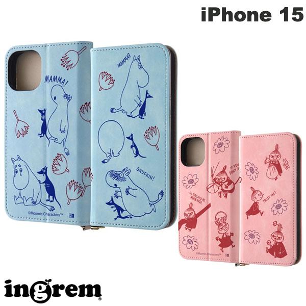 iPhone 15 Case, Flip Type, Ingrem iPhone 15 Moomin Leather Flip Case Raffine (Smartphone Case/Cover)