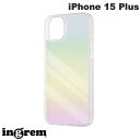  ingrem iPhone 15 Plus ガラスハイブリッドケース オーロラ # IS-P43CC11/ARM イングレム (スマホケース・カバー)