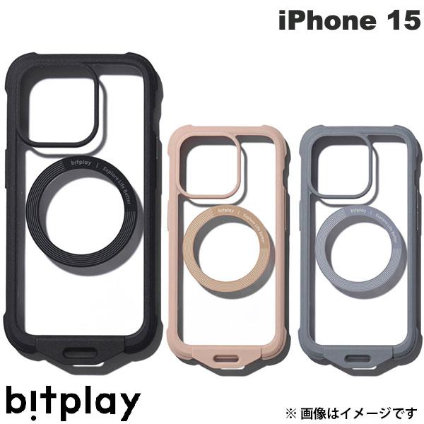 ネコポス発送 bitplay iPhone 15 Wander Case MagSafe対応 ビットプレイ (スマホケース カバー) ショルダーストラップ ワンダーケース ミリタリー ベージュ ブルーグレー 米軍 MIL規格 耐衝撃 タフケース