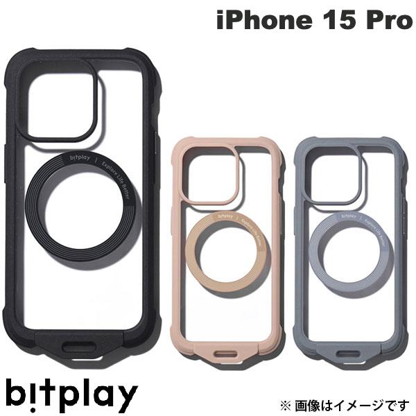 ネコポス発送 bitplay iPhone 15 Pro Wander Case MagSafe対応 ビットプレイ (スマホケース カバー) ショルダーストラップ ワンダーケース ミリタリー ベージュ ブルーグレー 米軍 MIL規格 耐衝撃 タフケース