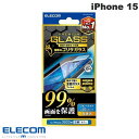 [ネコポス送料無料] エレコム iPhone 15 ガラスフィルム カバー率99% ゴリラ 0.21mm ブルーライトカット # PM-A23AFLKGOBL エレコム (液晶保護フィルム ガラスフィルム) ゴリラガラス