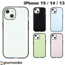 [ネコポス送料無料] gourmandise iPhone 15 / 14 / 13 耐衝撃ケース IIIIfi+ (イーフィット) グルマンディーズ (スマホケース・カバー) シンプル 無地 ホワイト ブラック 白 黒 ライトブルー ピスタチオ グレー 青 水色 グリーン