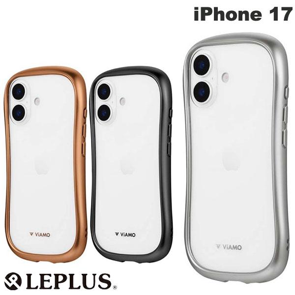 iPhone17 케이스 클리어 케이스 투명 후면 클리어 사이드 메탈 가지고 쉬운 LEPLUS iPhone 17 내상·내충격 하이브리드 케이스 ViAMO alloy 르플라스(스마트폰 케이스·커버) 스트랩 어댑터 첨부 2025