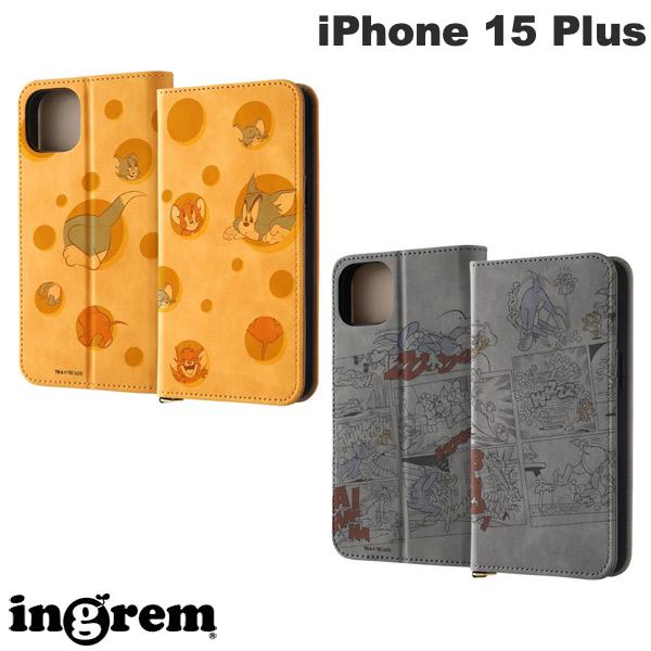 ingrem iPhone 15 Plus Tom and Jerry Leather Flip Case Raffine (Smartphone Case/Cover)