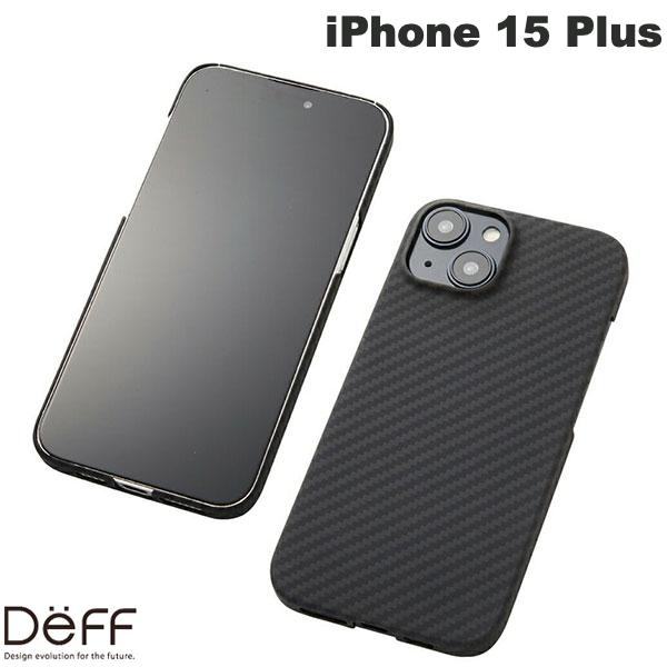 ネコポス発送 Deff iPhone 15 Plus Ultra Slim Light Case DURO マットブラック DCS-IPD23LKVMBK ディーフ (スマホケース カバー) デューロ アラミドケース アラミド繊維 Kevlar ケブラー 薄型 超薄 耐衝撃 軽量 頑丈 高耐久