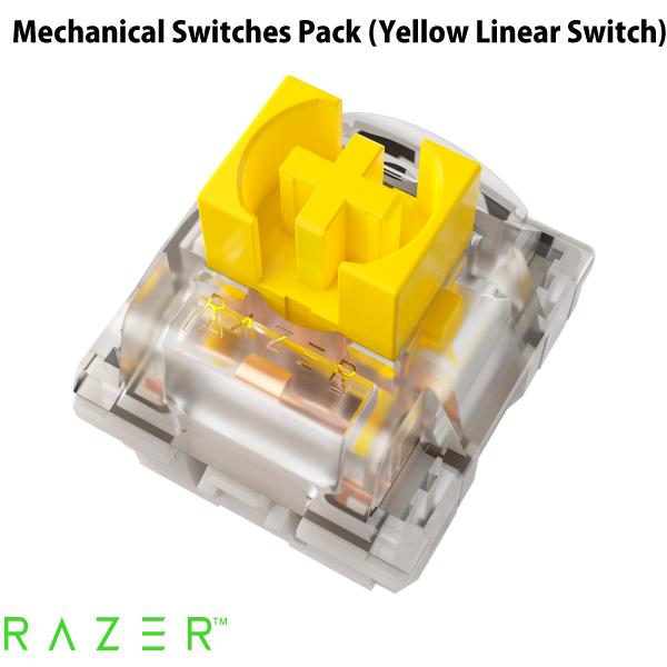 [ネコポス発送] Razer Yellow Linear Switch Mechanical Switches Pack ホットスワップ対応キーボード 交換用メカニカルキースイッチ # RC21-02040100-R3M1 レーザー (キーボード アクセサリ) 黄軸 交換用スイッチ 36個入り