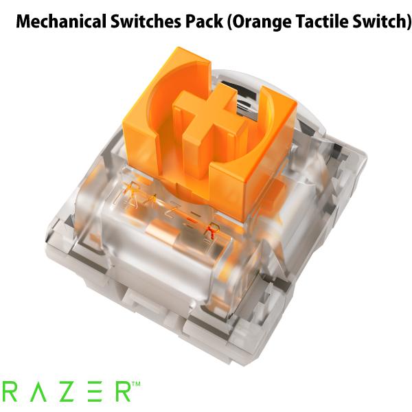 ネコポス発送 Razer Orange Tactile Switch Mechanical Switches Pack ホットスワップ対応キーボード 交換用メカニカルキースイッチ RC21-02040300-R3M1 レーザー (キーボード アクセサリ) オレンジ軸 交換用スイッチ 36個入り