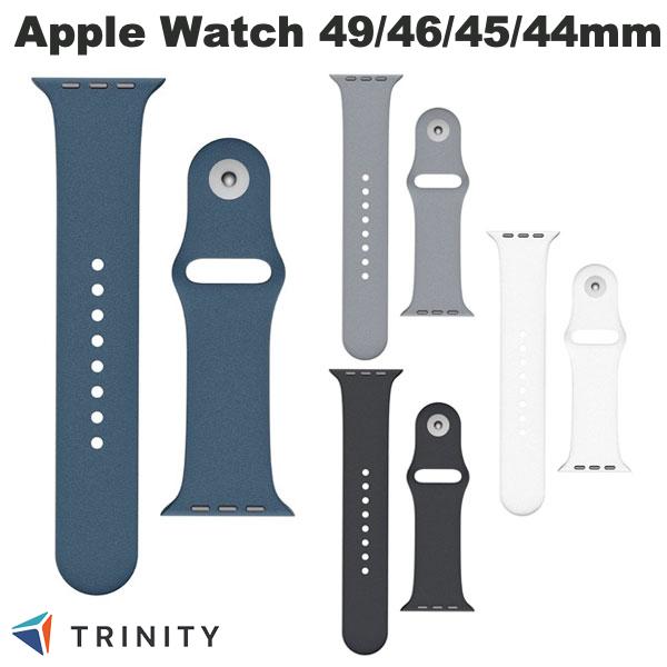 乐天商城 - TRINITY Apple Watch 49 / 46 / 45 / 44 / 42mm 肌触りさらさら 消臭機能付き エラストマースポーツバンド トリニティ (アップルウォッチ ベルト バンド)