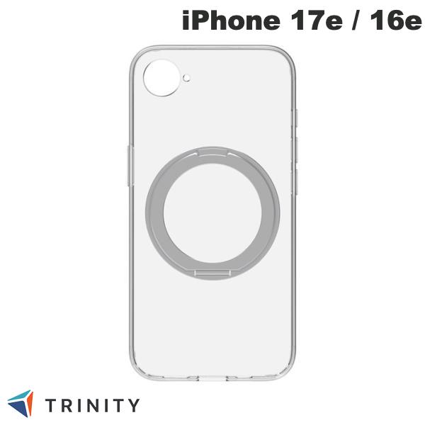 트리니티 TRINITY iPhone 17e / 16e [Turtle Solid MagStand] 초정밀 설계 MagSafe 대응 링 스탠드 부착 하이브리드 클리어 케이스 # TR-IP26S-TTSLMSS-CSV 트리니티 (스마트 케이스 커버) 클리어 케이스 투명