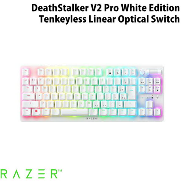 【マラソン★1,000円OFFクーポン配布中】【あす楽】 【楽天1位】 Razer DeathStalker V2 Pro Tenkeyless JP 日本語配列 有線 / Bluetooth 5.0 / 2.4GHz ワイヤレス 両対応 静音リニアオプティカルスイッチ 薄型ゲーミングキーボード Linear Optical Switch White