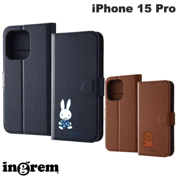 iPhone15pro 케이스 수첩형 ingrem iPhone 15 Pro 미피 수첩형 가죽 케이스 심플 마그넷 잉글렘 (스마트폰 케이스·커버)