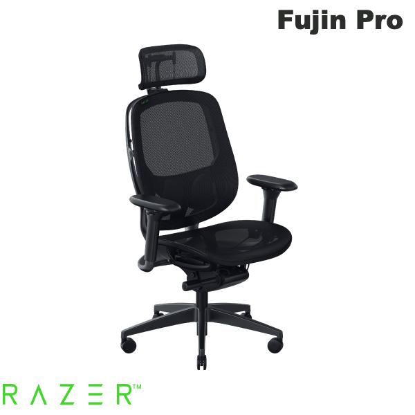 [大型商品] ［メーカー直送］ Razer Fujin Pro メッシュ素材 3Dヘッドレスト付 ゲーミングチェア ブラック # RZ38-04940100-R3U1 レーザー 風神 ふうじん ひじ掛け アームレスト オフィスチェア ブラック ゲームチェア メッシュ