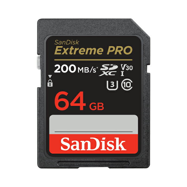 [lR|X] SanDisk 64GB SDXC Extreme PRO UHS-I V30 COpbP[W R=200/W=90 4KΉ # SDSDXXU-064G-GN4IN TfBXN (SDHC [J[h)