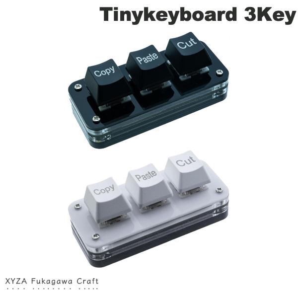  XYZA Tiny Keyboard 3Key Windows用 コピーペーストカット 超小型コピペ専用 赤軸 3ボタン 有線キーボード エクシーザ (キーボード) Windows コピペを1ボタンで ショートカットキー ビジネス オフィス 左手デバイス 画像編集 動画編集 イラスト作成