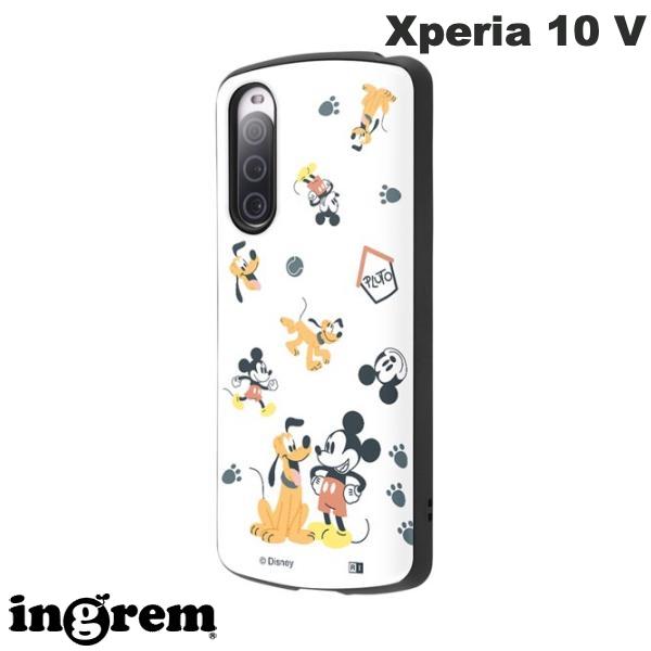  ingrem Xperia 10 V ディズニーキャラクター 耐衝撃ケース MiA ミッキーマウスとプルート # IN-RDXP10M5AC4/MAF4 イングレム (アンドロイド スマホケース) エクスペリア