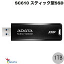 ADATA 1TB SC610 XeBbN^SSD 2TB R=550MB/s W=500MB/s # SC610-1000G-CBK/RD G[f[^ (OtSSD)