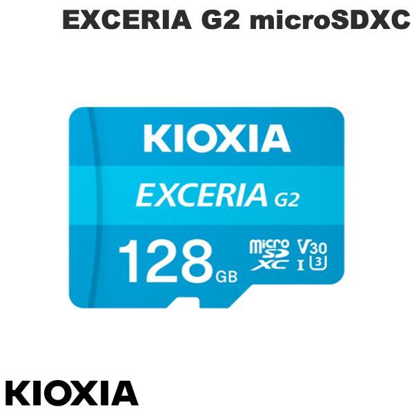 [lR|X] KIOXIA 128GB EXCERIA G2 microSDXC UHS-I J[h V30 U3 A1 4K R=100MB/s W=50MB/s A_v^t COpbP[W # LMEX2L128GG2 LINVA ([J[h)