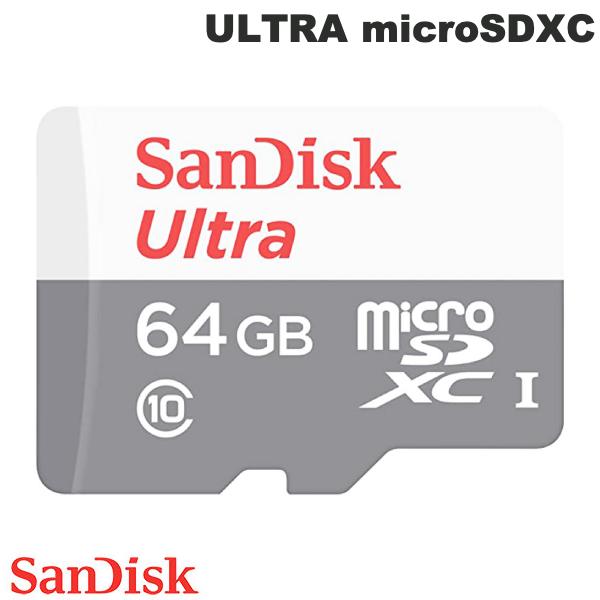 [lR|X] SanDisk 64GB ULTRA microSDXC 100MB/s A_v^ COpbP[W # SDSQUNR-064G-GN3MN TfBXN ([J[h)