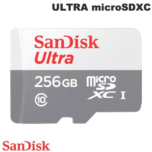 [lR|X] SanDisk 256GB ULTRA microSDXC 100MB/s A_v^ COpbP[W # SDSQUNR-256G-GN3MN TfBXN ([J[h)