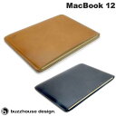 buzzhouse design MacBook 12インチ ハンドメイドレザーケース バズハウスデザイン (ノートPCスリーブケース)