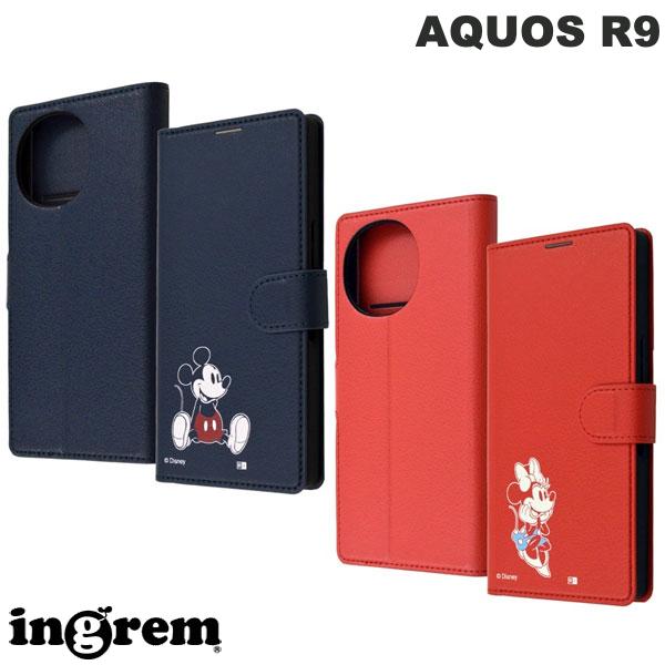 樂天商城 - AQUOS R9 ケース ingrem AQUOS R9 ディズニー 手帳型レザーケース シンプル マグネット イングレム (アンドロイドスマホケース・カバー) アクオス