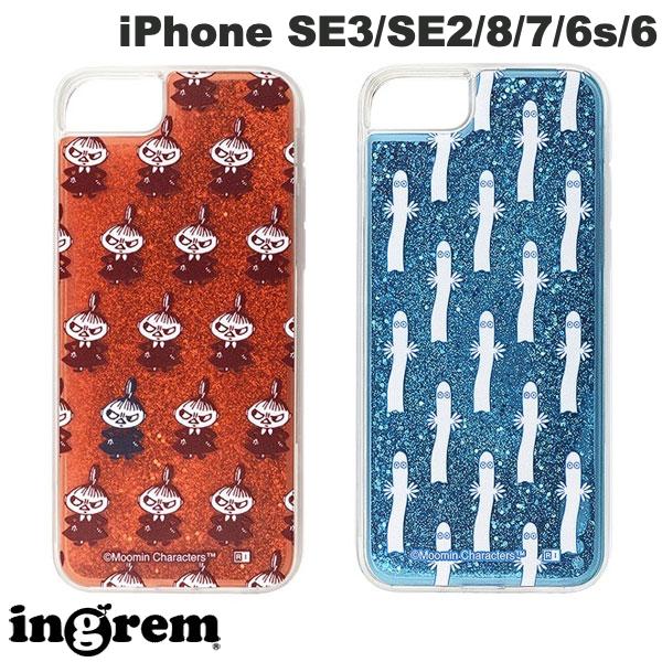 ingrem iPhone SE 3세대 / SE 2세대 / 8 / 7 / 6s / 6 무민 라메 반짝이 케이스 잉글렘 (스마트 폰 케이스 커버)