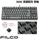 FILCO Majestouch + SGK 英語配列 有線 テンキーレス CHERRY MX 茶軸 87キー ブラックフレーム・スカイグレーキーキャップ # FKBN87M/ESG3GMB フィルコ (キーボード)(2)