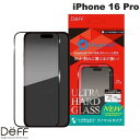 Deff iPhone 16 Pro ULTRA HARD GLASS 0.4mm ナノマット # DG-IP24MPNM4DF ディーフ (スマホ用液晶保護ガラスフィルム)
