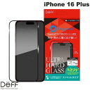 Deff iPhone 16 Plus ULTRA HARD GLASS 0.4mm ナノマット # DG-IP24LNM4DF ディーフ (スマホ用液晶保護ガラスフィルム)