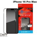 Deff iPhone 16 Pro Max ULTRA HARD GLASS 0.4mm クリア # DG-IP24LPG4DF ディーフ (スマホ用液晶保護ガラスフィルム)