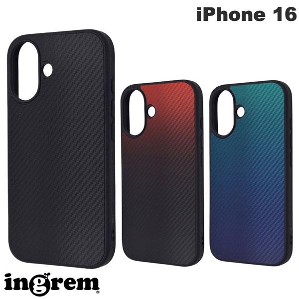 iPhone16 케이스 그라데이션 근사한 어른 ingrem iPhone 16 maru 내충격 범퍼 카본조 하이브리드 케이스 잉글렘(스마트폰 케이스·커버)