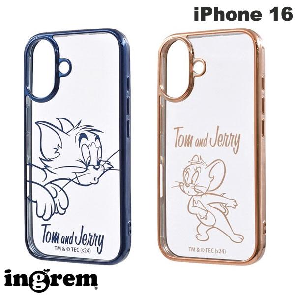 樂天商城 - iPhone16 ケース トムとジェリー ingrem iPhone 16 トムとジェリー 衝撃吸収 バンパー メタリック ハイブリッドケース イングレム (スマホケース・カバー)