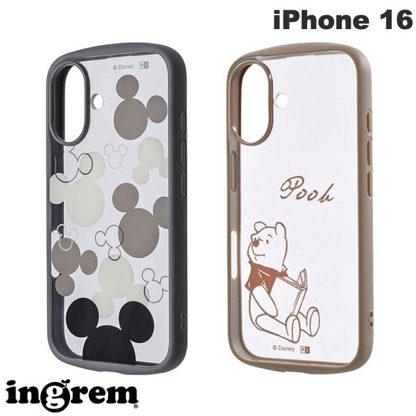 iPhone16 케이스 디즈니 미키 푸우 ingrem iPhone 16 디즈니 Puffull 충격 흡수 범퍼 하이브리드 케이스 잉글렘(스마트폰 케이스·커버)