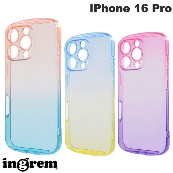 iPhone 16 Pro 케이스 다채로운 그라데이션 무지개 색 레인보우 클리어 투명 ingrem iPhone 16 Pro 내충격 범퍼 정밀 설계 카메라 보호 그라데이션 TPU 소프트 케이스 잉글렘 (스마트폰 케이스 커버)