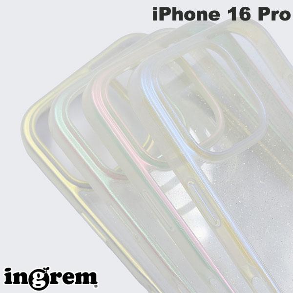 樂天商城 - iPhone 16 Pro ケース ingrem iPhone 16 Pro 衝撃吸収 バンパー キラキラ オーロラ パール調ラメ ハイブリッドケース イングレム (スマホケース・カバー)