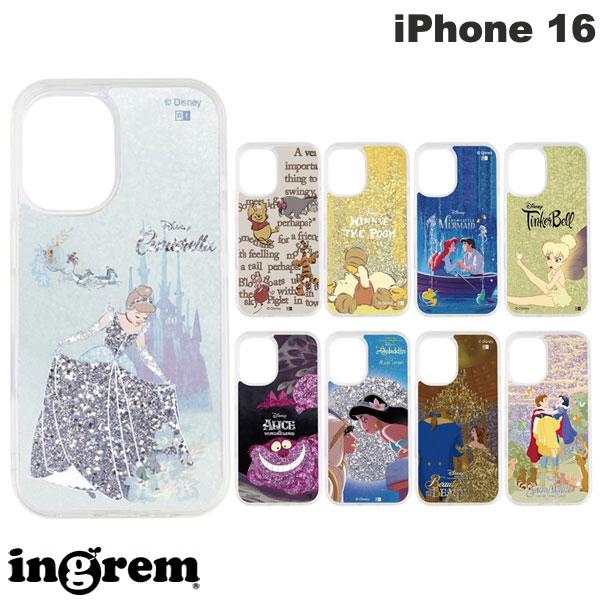 iPhone16 케이스 반짝임 흐르는 귀여운 푸씨 신데렐라 디즈니 ingrem iPhone 16 디즈니 충격 흡수 범퍼 움직이는 반짝반짝 반짝 반짝반짝 케이스 잉글렘(스마트폰 케이스·커버)