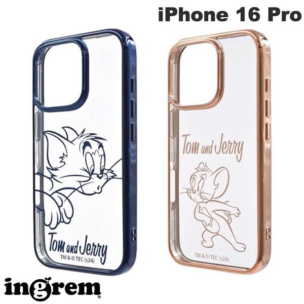 iPhone 16 Pro Case - Tom and Jerry - Ingrem iPhone 16 Pro Tom and Jerry Shock Absorption Bumper Metallic Hybrid Case (Smartphone Case/Cover)