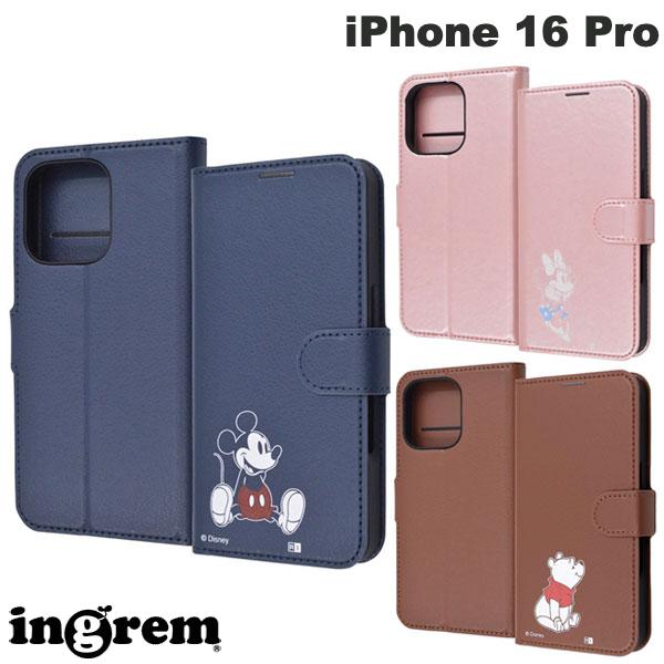 iPhone16 Pro 케이스 수첩형 디즈니 미키 미니 푸우 ingrem iPhone 16 Pro 디즈니 충격 흡수 마그넷 벨트 심플 수첩형 레더 케이스 잉글렘(스마트폰 케이스·커버)